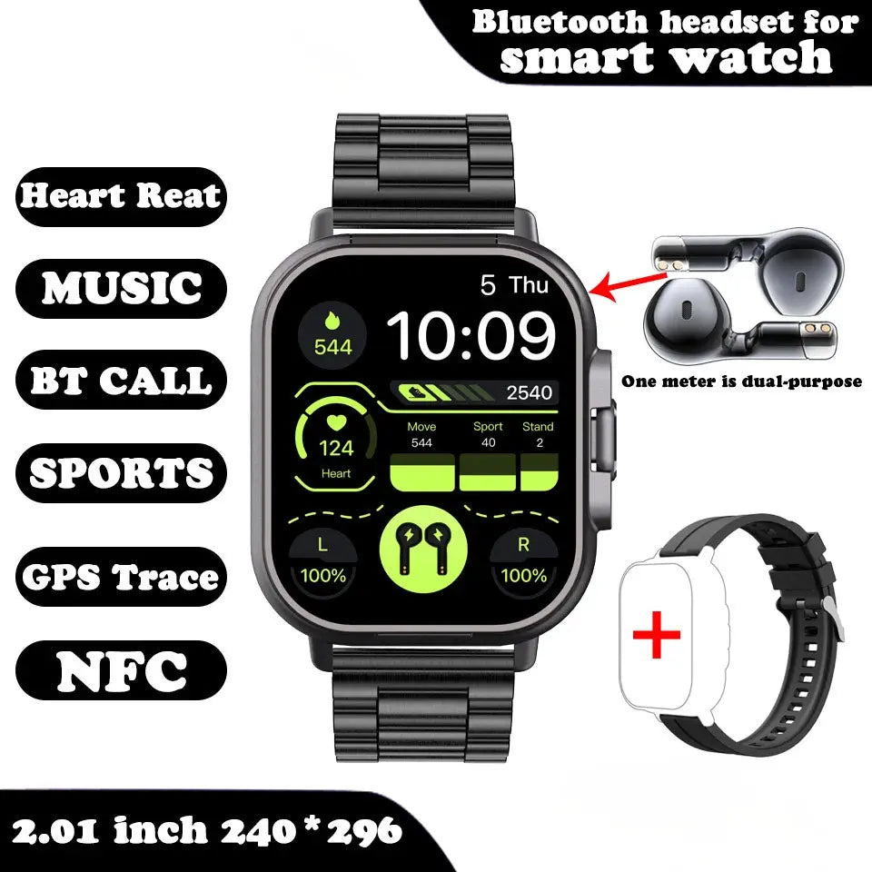 2-in-1 Smartwatch with Wireless Earbuds TrendoraXentrix