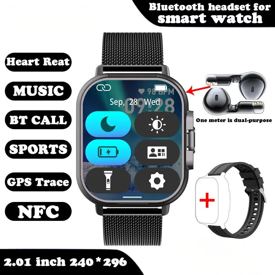 2-in-1 Smartwatch with Wireless Earbuds TrendoraXentrix