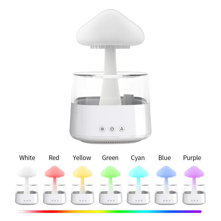 Mushroom Rain Air Humidifier with LED Mood Light & Rainfall Effect TrendoraXentrix