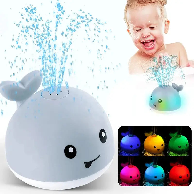Rechargeable LED Whale Bath Toy with Water Fountain TrendoraXentrix