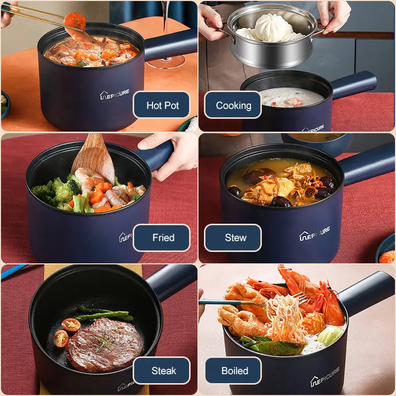 Portable Mini Electric Cooker – Hot Pot & Steamer for Home, Travel & Dorms TrendoraXentrix
