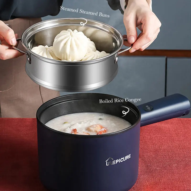 Portable Mini Electric Cooker – Hot Pot & Steamer for Home, Travel & Dorms TrendoraXentrix