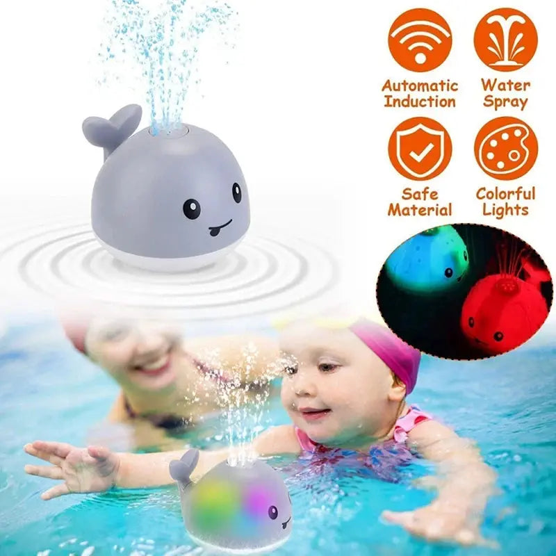 Rechargeable LED Whale Bath Toy with Water Fountain TrendoraXentrix