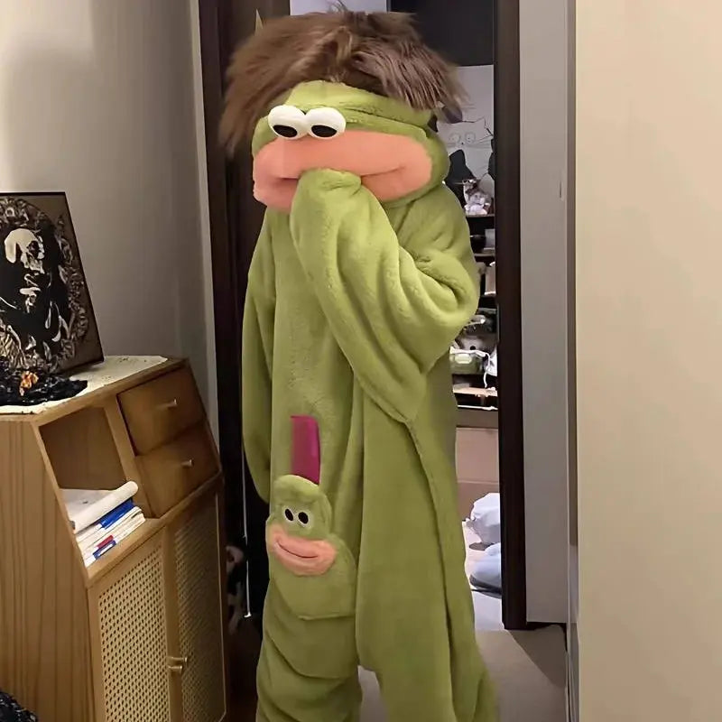 Funny Green Monster Onesie Pajamas TrendoraXentrix