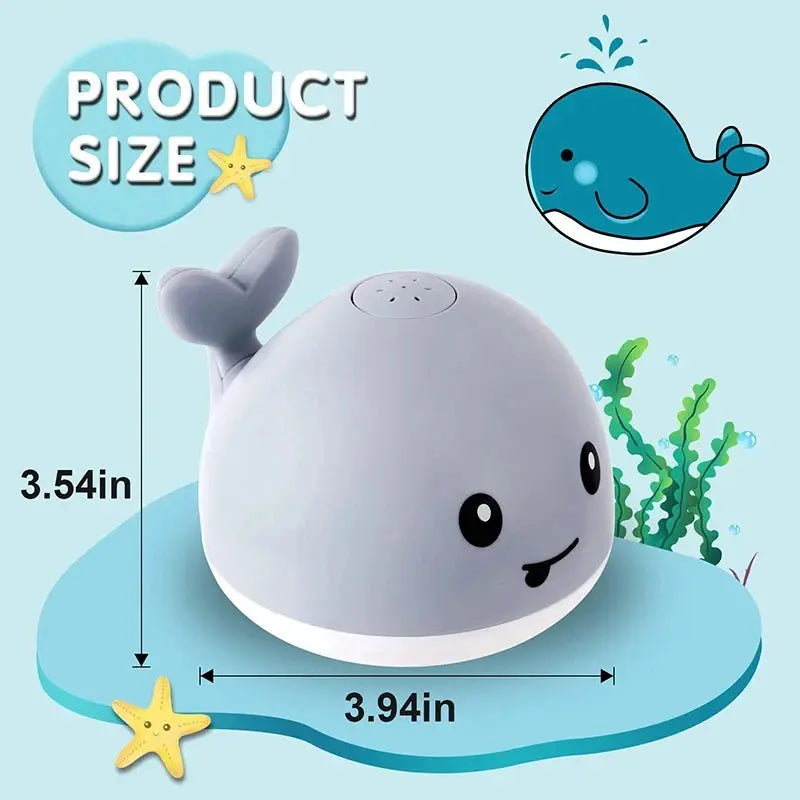 Rechargeable LED Whale Bath Toy with Water Fountain TrendoraXentrix