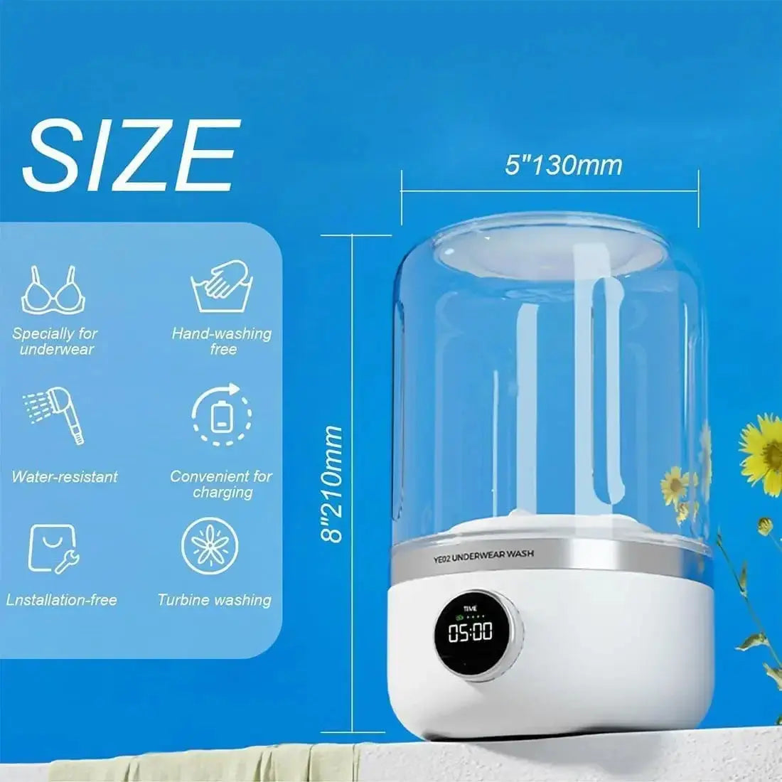 Compact Portable Washing Machine for Travel & Small Loads TrendoraXentrix