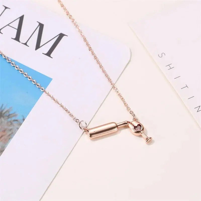 Wine Bottle Necklace TrendoraXentrix