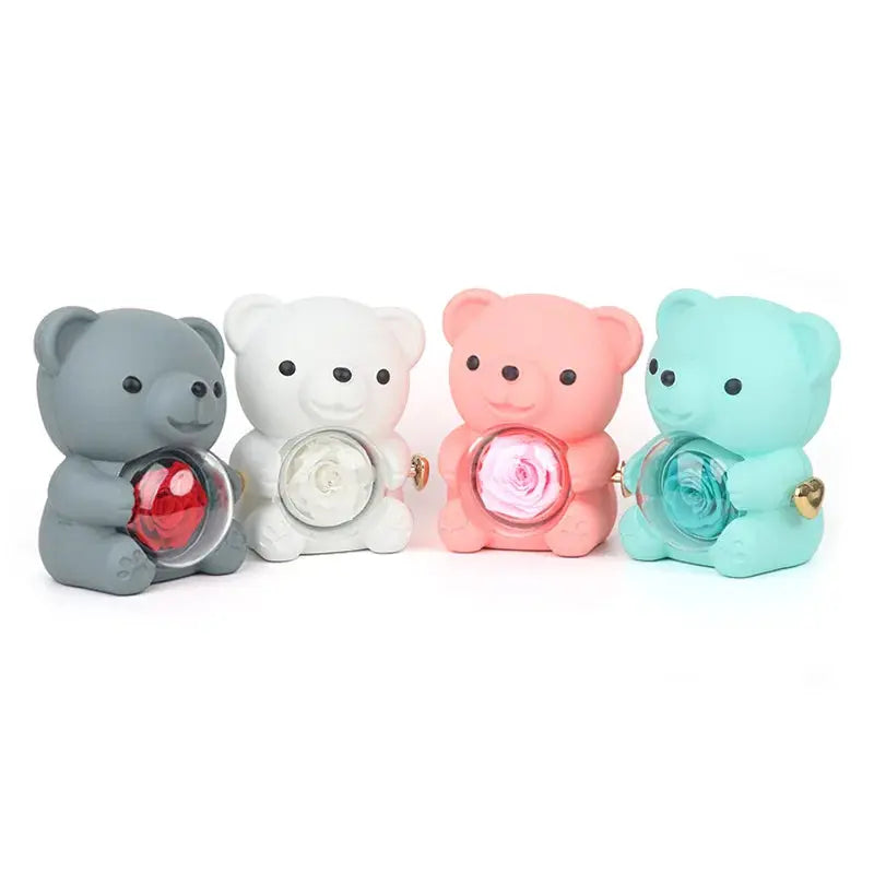 Eternal Rose Teddy Bear with Necklace TrendoraXentrix