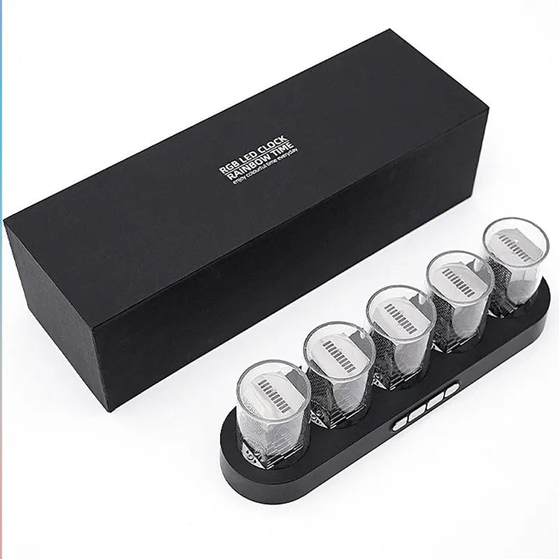 RGB Nixie Tube Digital Clock – Retro LED Desk Clock for Gaming & Home Decor TrendoraXentrix