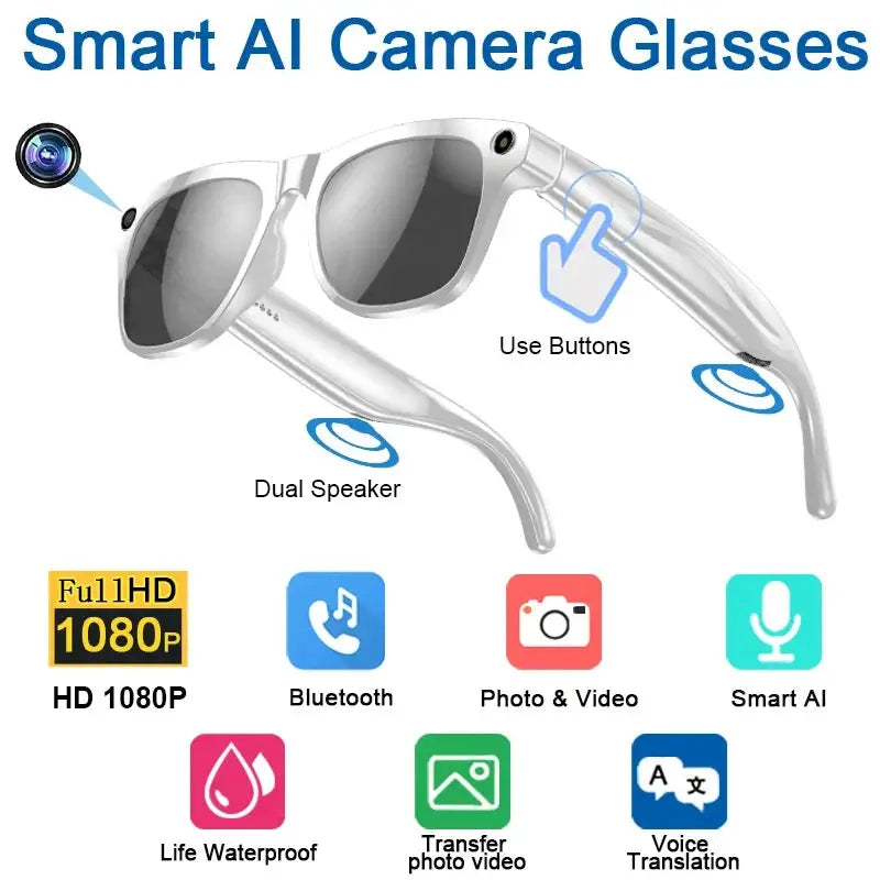 AI Smart Camera Glasses with Bluetooth & Voice Translation TrendoraXentrix
